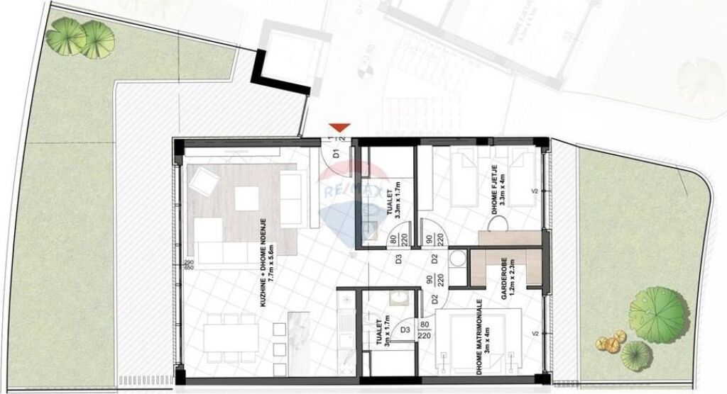 Apartament ne shitje, 2+1 me oborr, prane TEG!