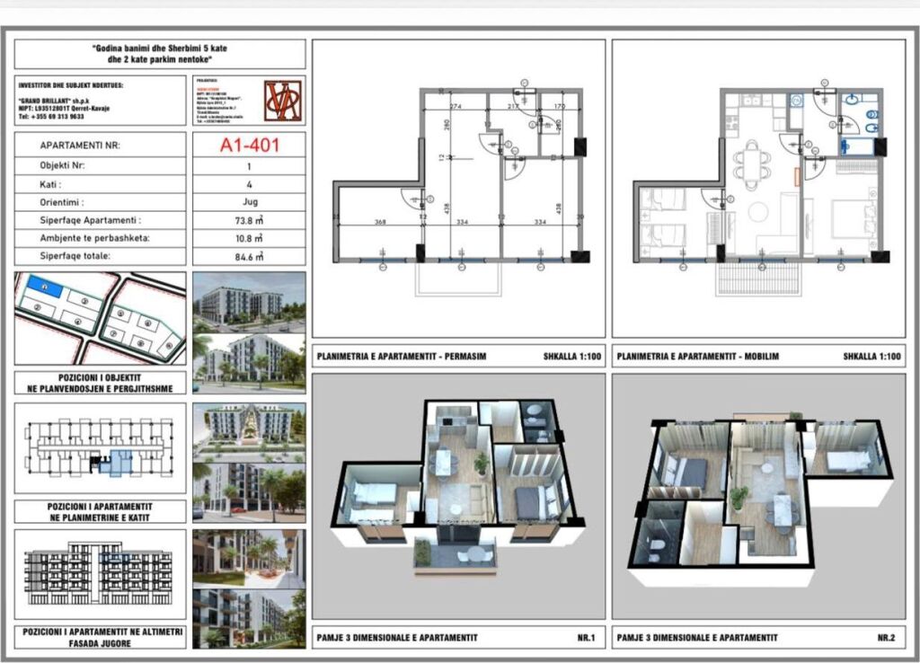 Apartamente Moderne në Shitje në Palm Paradise, Qerret 84.6m2