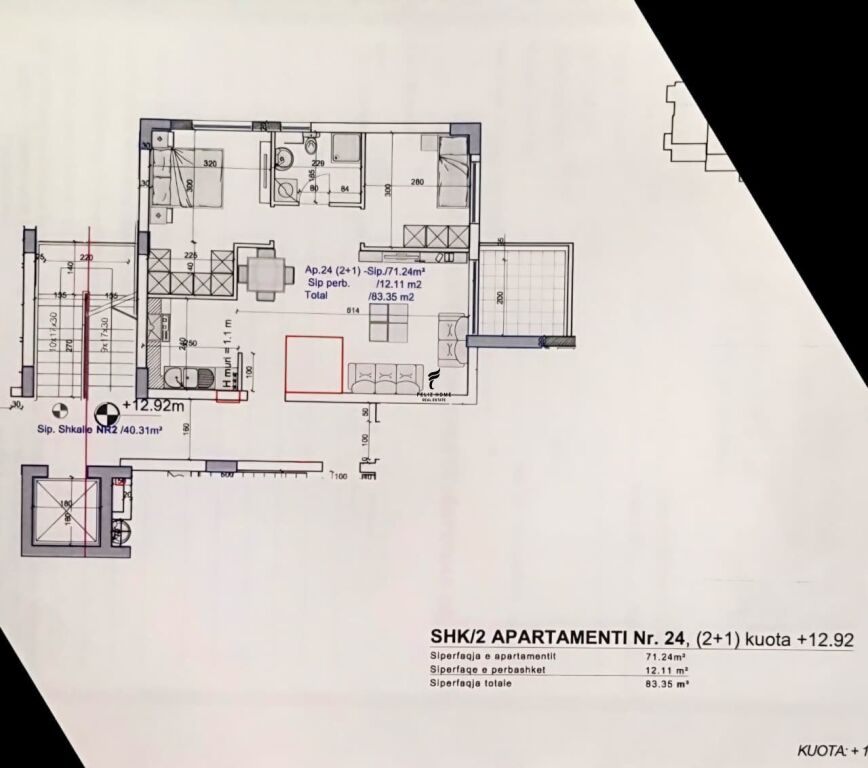 FOR SALE APARTMENT 2+1 LIQENI THATE 196,000 EURO FH-93051
