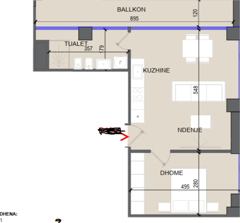 OFFRO IN VENDITA APPARTAMENTO 1+1 IN VIA DON BOSCO! 13.410.000 Lek