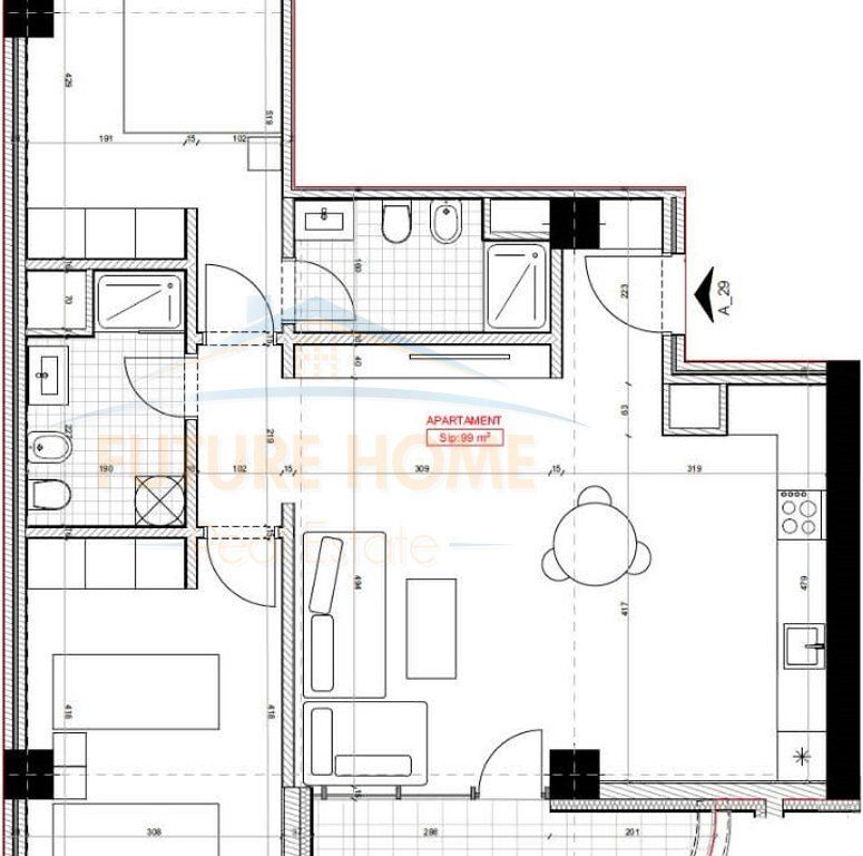 In vendita, Appartamento 2+1+2, River Park Residence, Nuovo Anello.