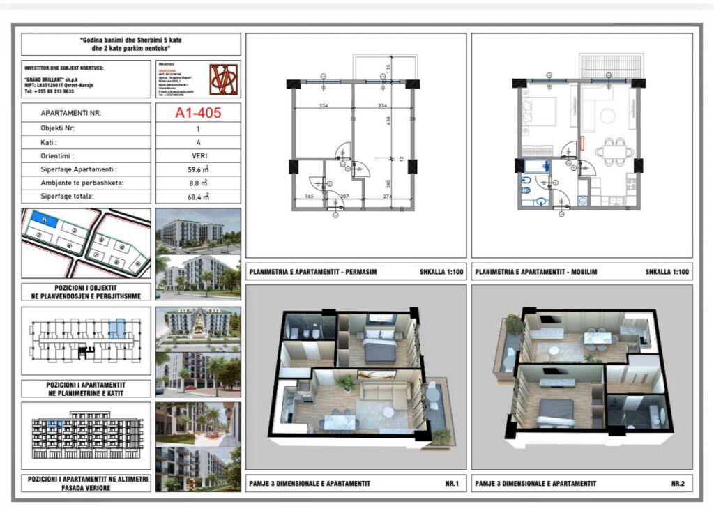Apartamente Moderne në Shitje në Palm Paradise, Qerret 68.4m2