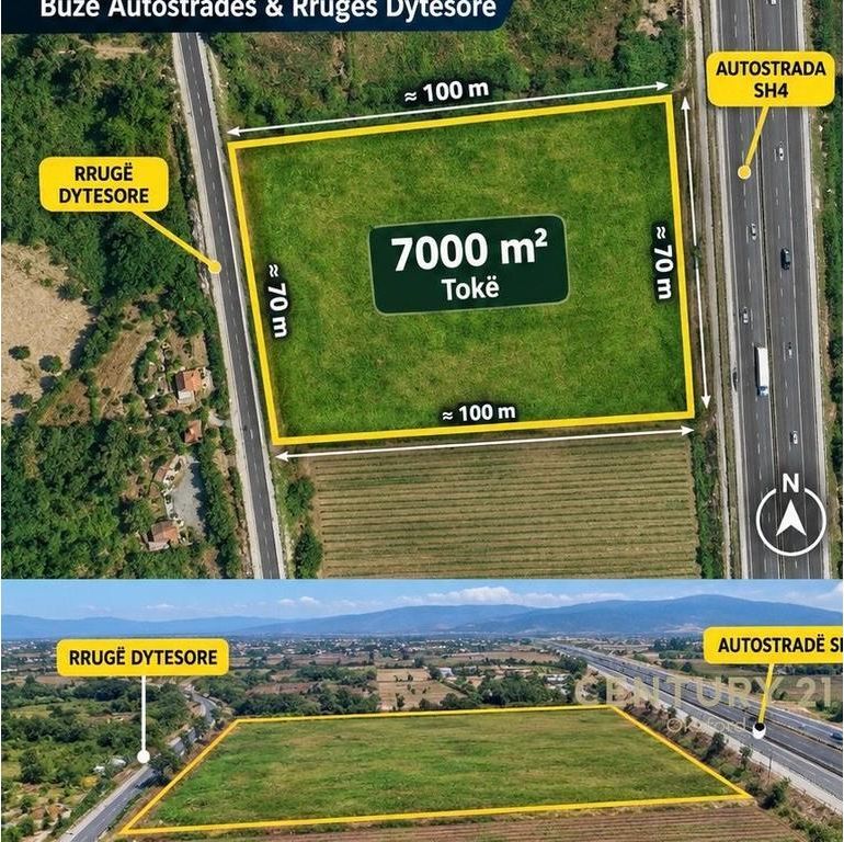 🚨 TOKË 7,000 m² NË SHITJE – POZICION STRATEGJIK NË AKSIN FIER–LUSHNJE! 🚨