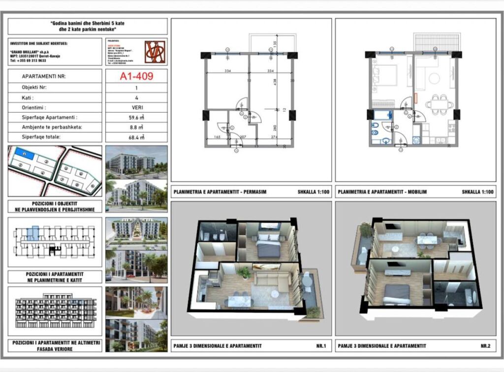 Apartamente Moderne në Shitje në Palm Paradise, Qerret 68.4m2