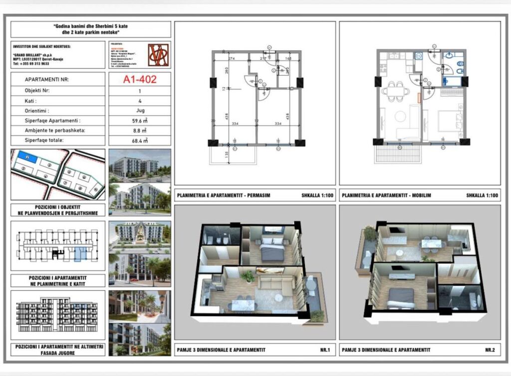 Apartamente Moderne në Shitje në Palm Paradise, Qerret 68.4m2