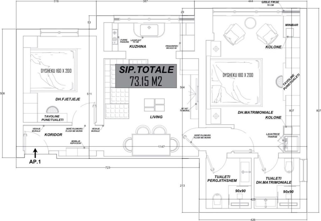 🏡  APPARTAMENTO 2+1+2 IN VENDITA | VIA MUHAMET GJOLLESHA
