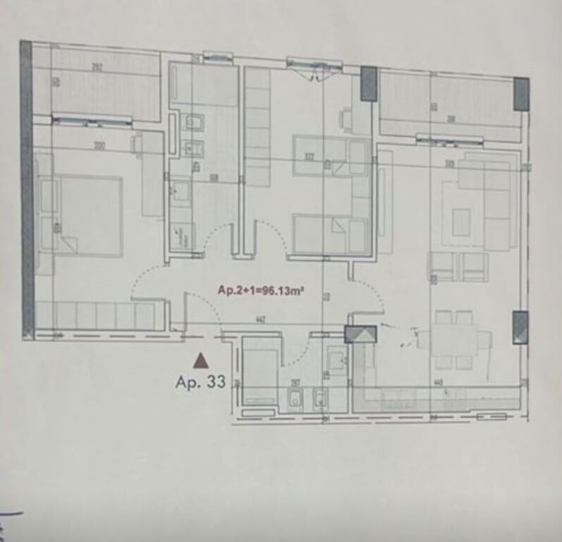 Apartament 2+1 per shitje ne Paskuqan