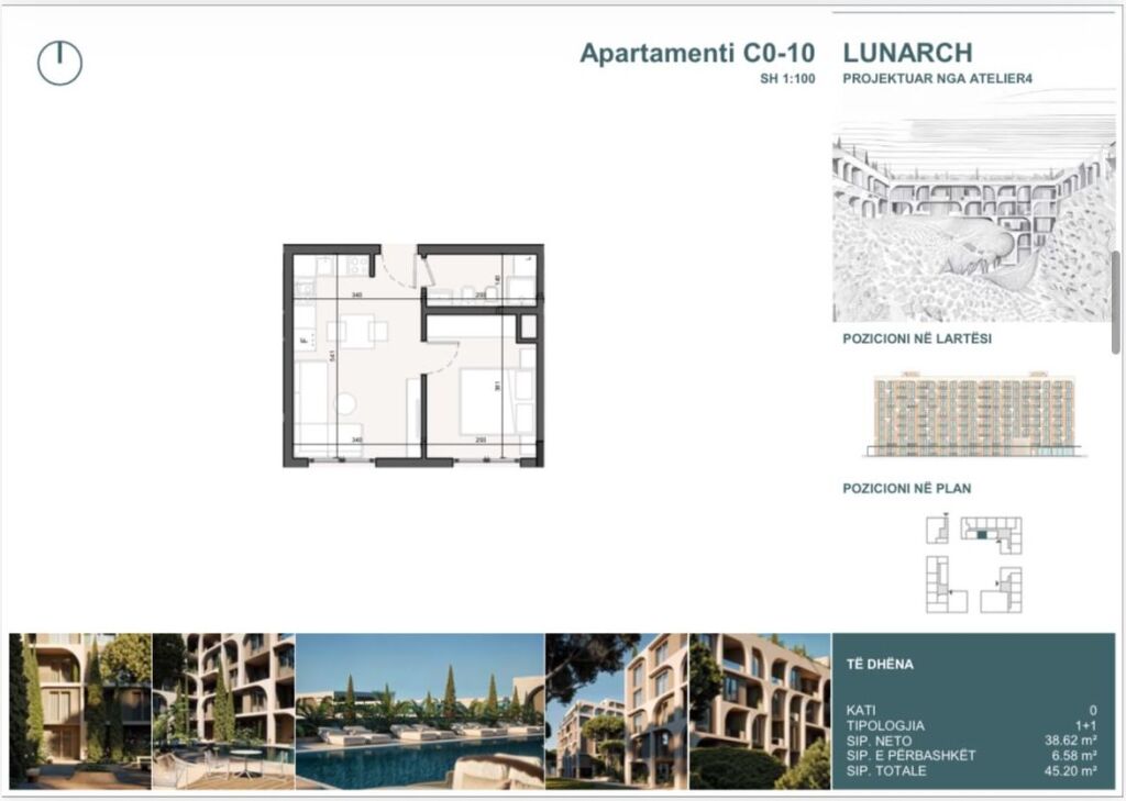 APARTAMENT PER SHITJE NE LUNARCH RESIDENCE,MALI I ROBIT