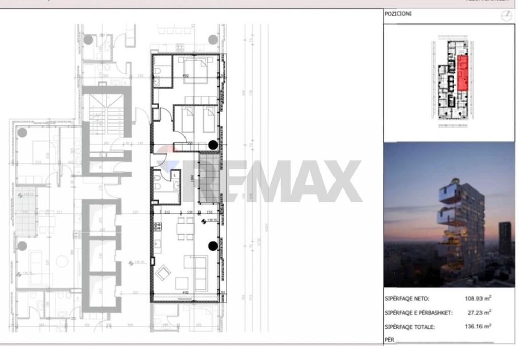 APPARTAMENTO 2+1 +2 IN VENDITA SPLIT TOWER M.SHYRI