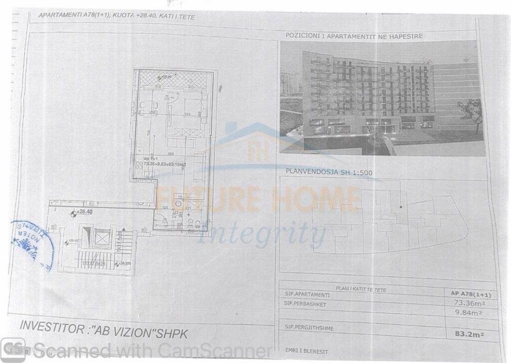 Shitet, Apartament 1+1, Ali Demi, Tiranë.