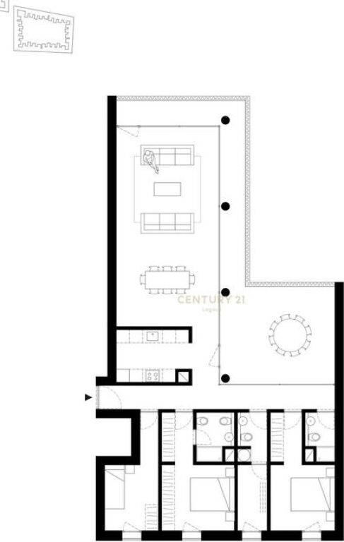 Shitet apartament 3+1+3 tek By Long Hill, Mjull Bathore !!