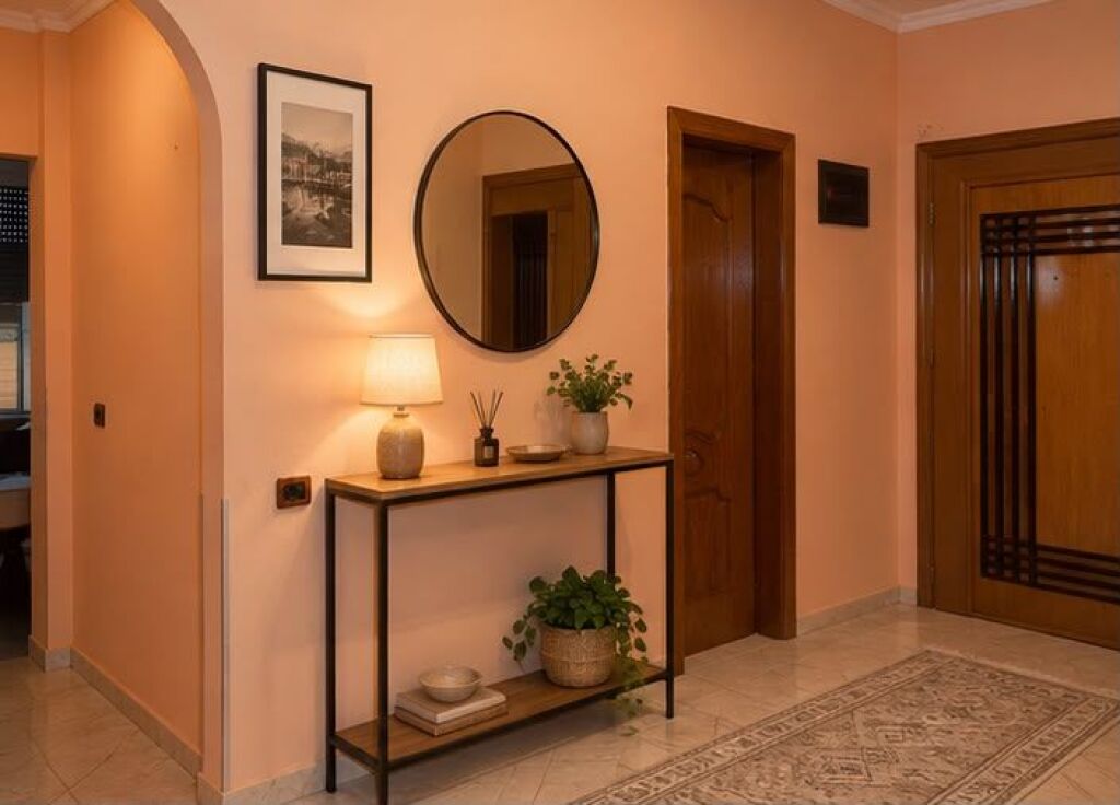 At Globe Kavaja road, a 2+1 apartment is for rent.