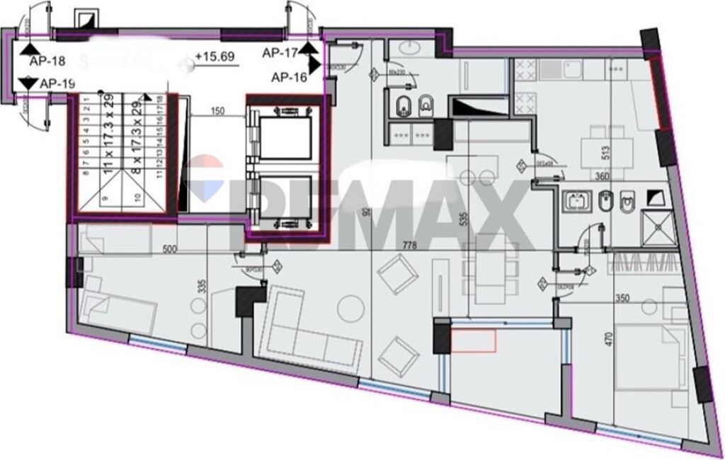 Apartament ne shitje, 2+1 prane stadiumit "Air Albania"!