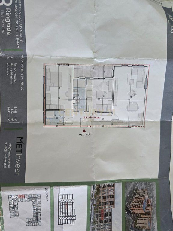 PASKUQAN, SHESIM APARTAMENT 2+1 TE RINGSIDE RESIDENCES