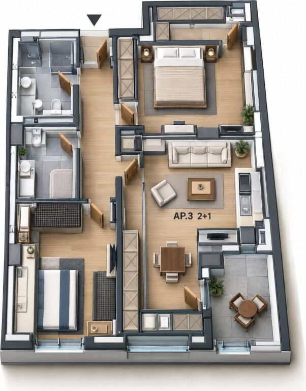 🏡 SHITET APARTAMENT 2+1+2 | ALI DEMI