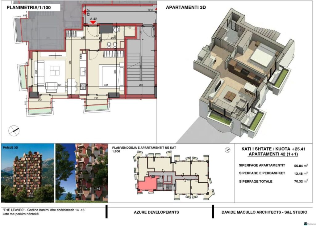 Apartament 1+1 me pamje anesore te "The Leaves", Uji i Ftohtë 158,000 €