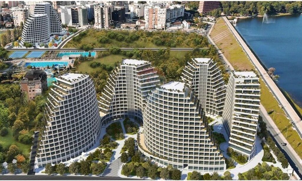 ofrojme apartament 1+1 per shitje ne rezidencen lakeview tek liqeni tiranes