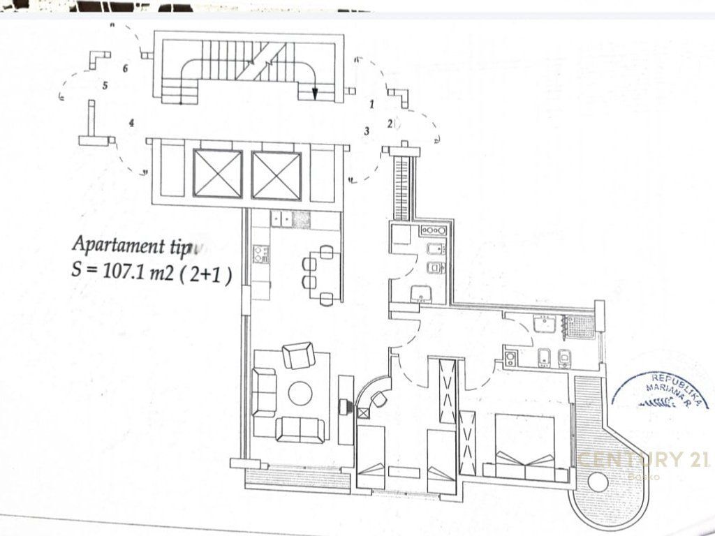 APARTAMENT 2+1+2 PËR SHITJE – KOMPLEKSI VIZION PLUS, DON BOSKO 185,000 € 18,500,000 Lekë