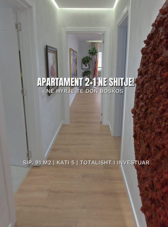 Shitet apartament 2+1 tek Rruga Don Bosko , ne fillim , Zogu i Zi .