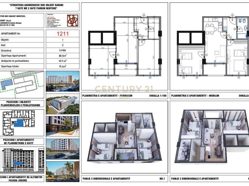 APARTMENT 2+1 with AQUAPARK VIEW AT V.M RESIDENCE GOLEM!