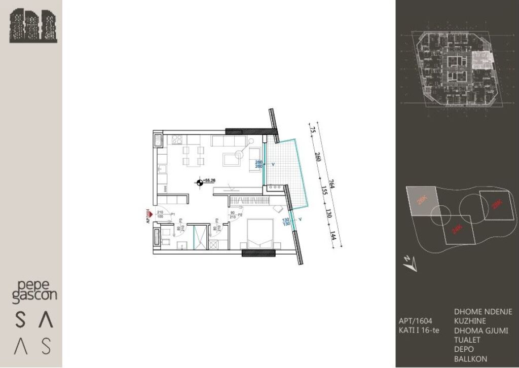 Apartament 1+1 Për Shitje në Ish Dogana, Tiranë - 145,204€ | 79.87 m²