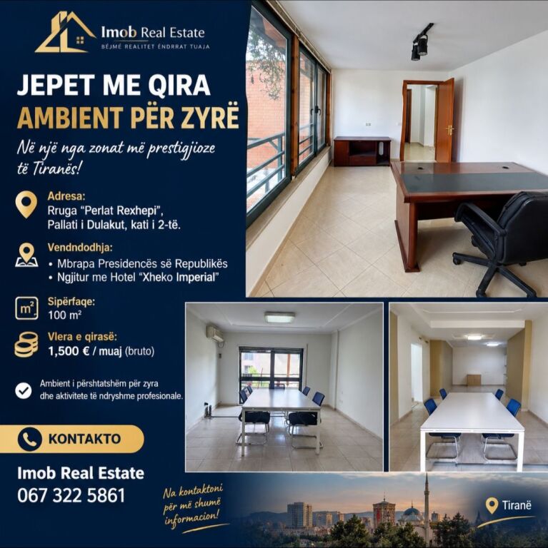 JEPET ME QIRA AMBIENT PËR ZYRË 📍 Pranë  presidencës ”,