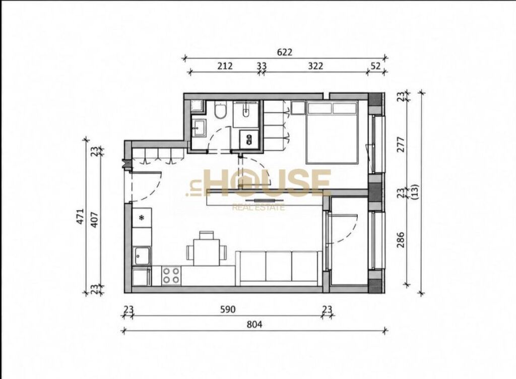 APARTAMENT 1+1 NE SHITJE NE ALI DEM