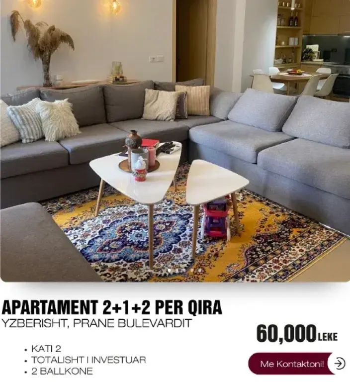 Affittasi appartamento 2+1+2 a Yzberisht, vicino al Bulevard, Astir! 60.000 lek al mese !!&gt;