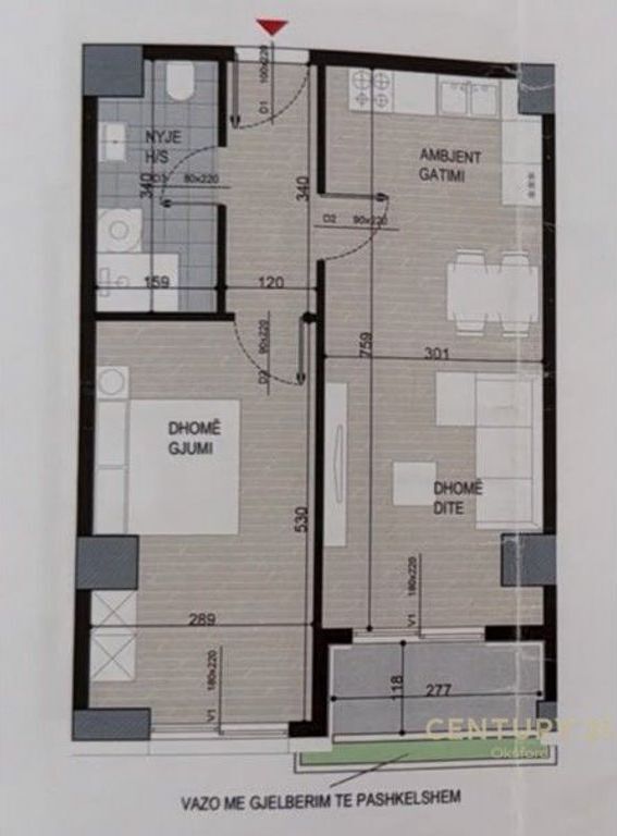 SHESIM APARTAMENT 1+1,TEK ISH FUSHA E AVIACIONIT! 122,880 €