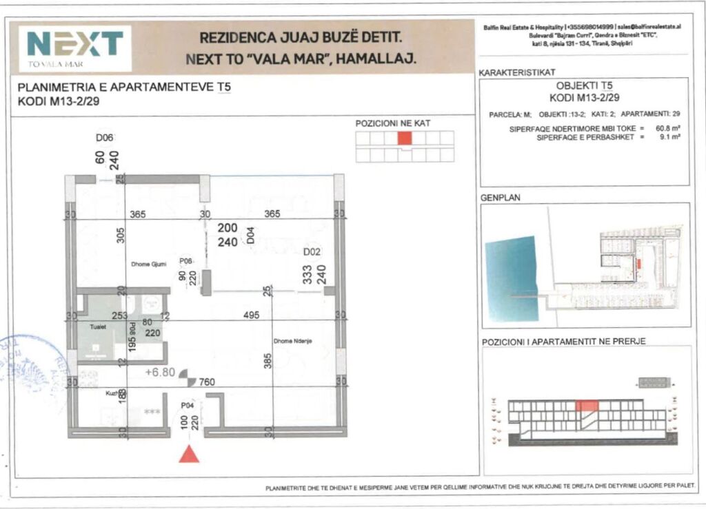 1+1 for sale in Turquoise Marina