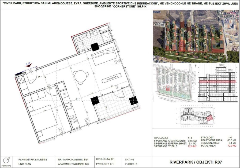 In Vendita: Appartamento 1+1 + Balcone &amp; 1 Posto Auto (73m2)📍ASTIR - RiverPark Res. (€93.000) Planimetria Super Funzionale | 1.100€/m2