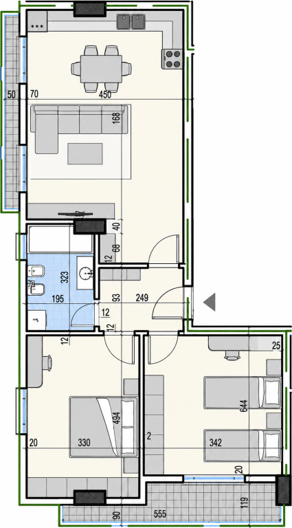 Shitet Apartament 2+1 Okazion - Bathore, Green Residence