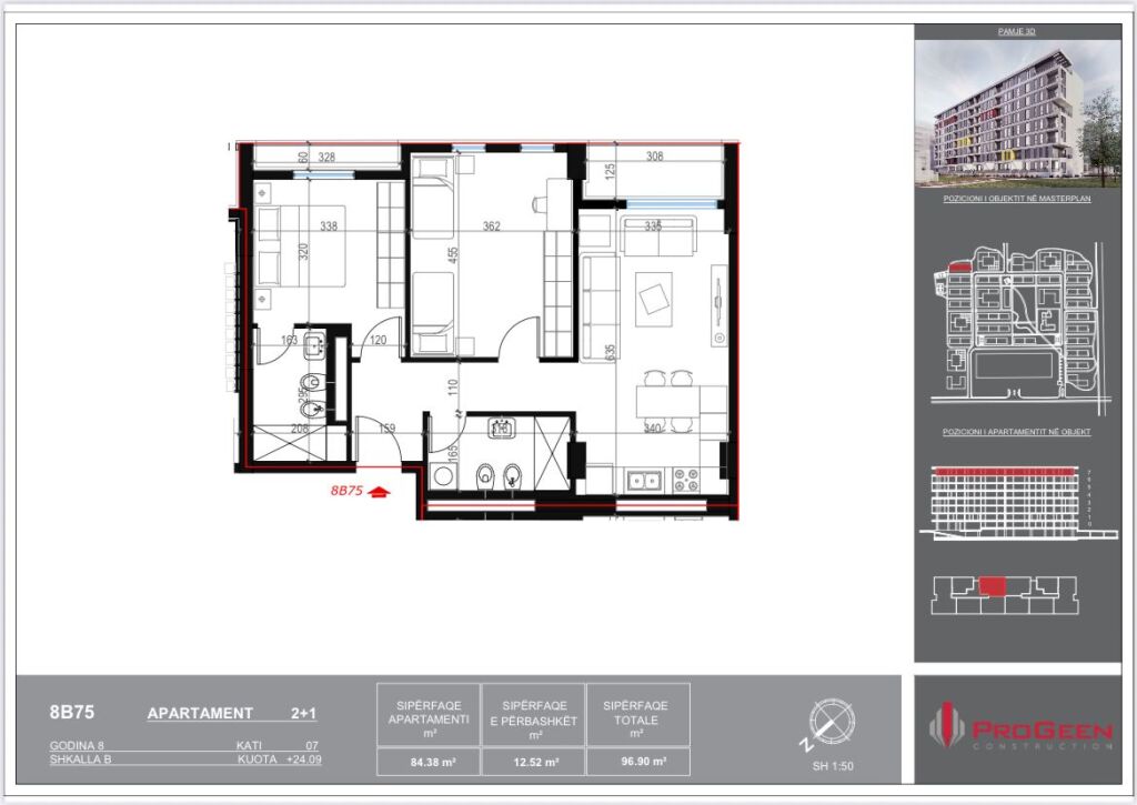 Apartment 2+1 for Sale, Univers City