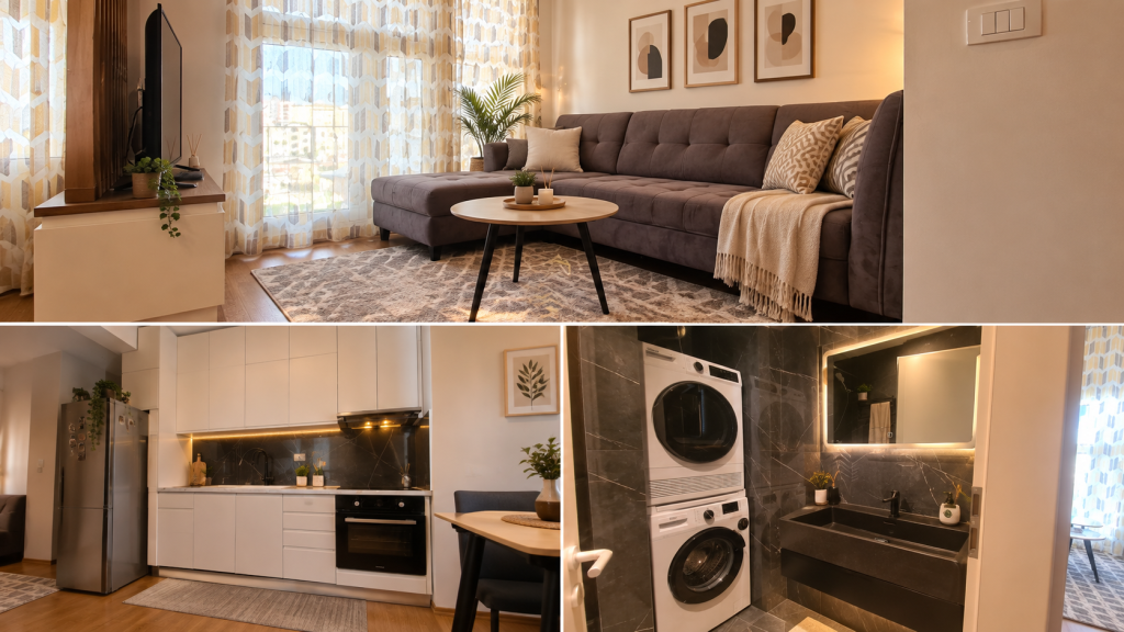Affitto, Appartamento 1+1, Complesso Mangalem, 40.000 Leke/Mese