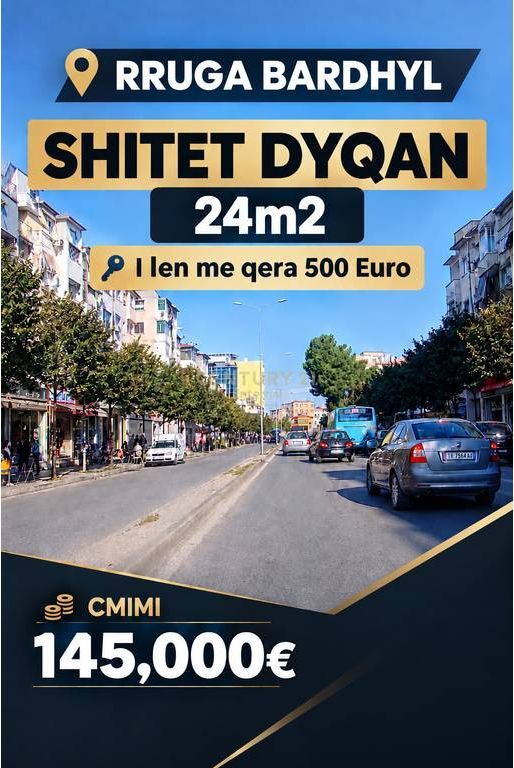Bardhyl Street - Premium Shop for Sale 24m2 Front Main Road