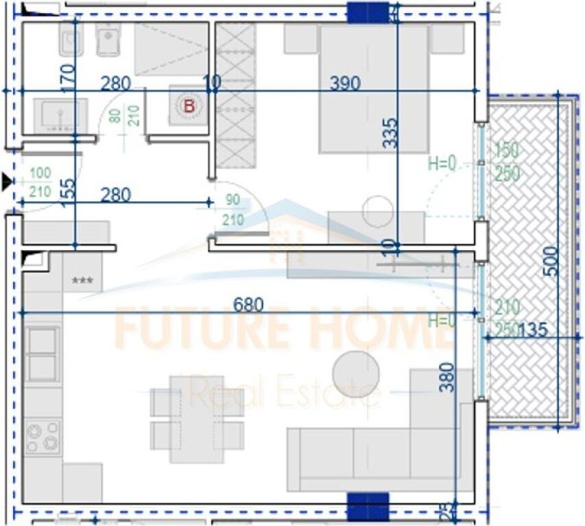 Shitet, Apartament 1+1, Kamëz, Tiranë.
