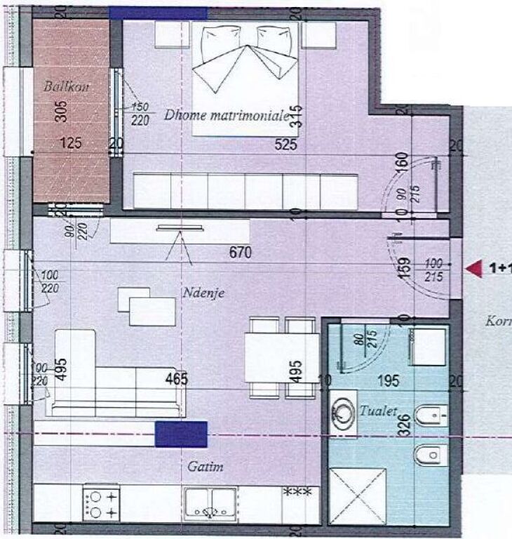 APARTMENT 1+1 FOR SALE – TIRANA ENTRY