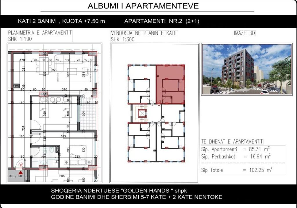 FOR SALE APARTMENT 2+1 – PASKUQAN, GOLDEN HANDS