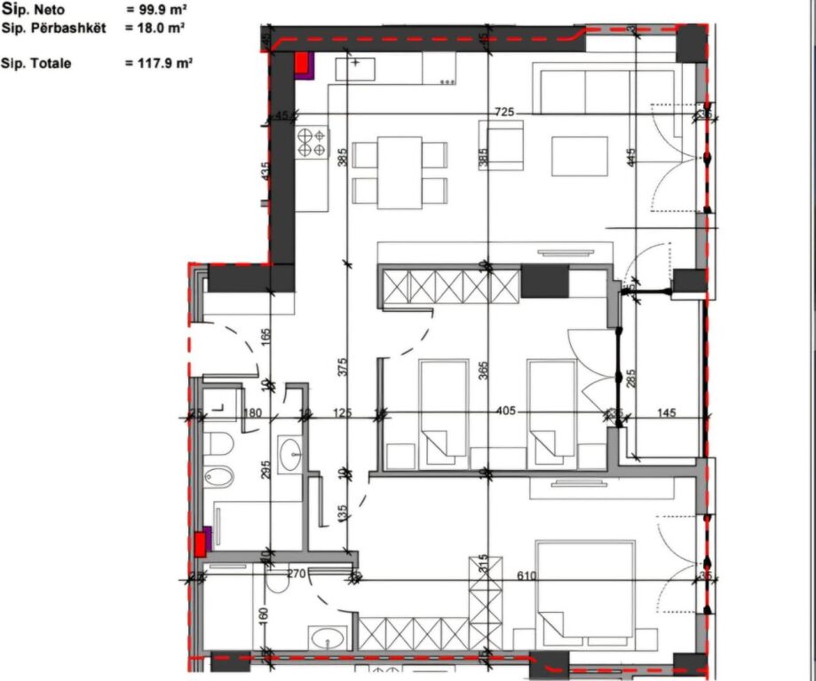 Shitet apartament 2+1+2 tek Brryli , Rruga Bardhyl ! 2700 Euro/m2 !!