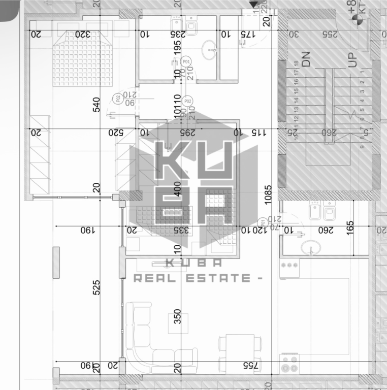 Occasion Price/m2 in Paskuqan. 2+1+2 Apartment for Sale near the mosque. 108'800€ / 99.6 mln lekë