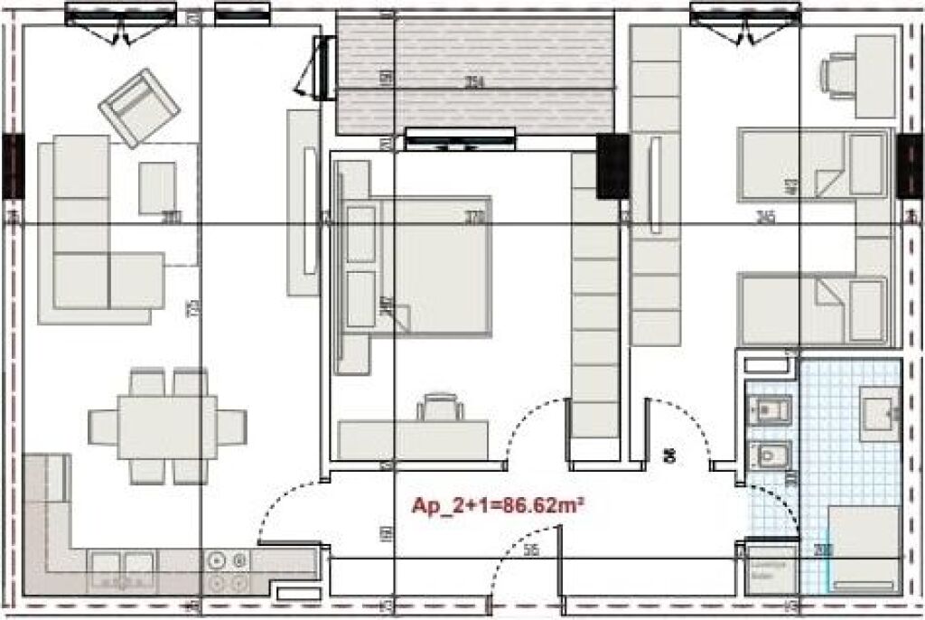 In vendita, Appartamento 2+1, Ringside Residence, Paskuqan