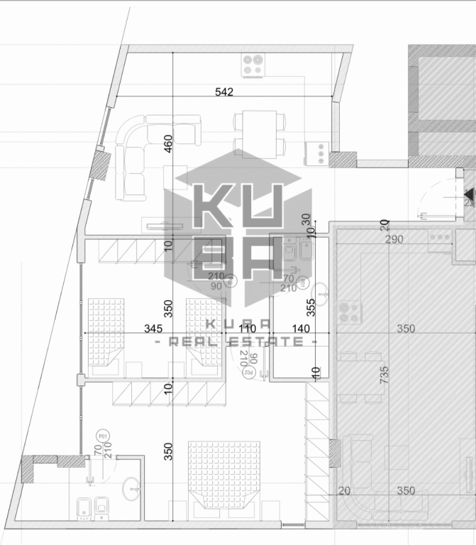 Çmim Okazion/m2 në Paskuqan. Apartament 2+1+2 në Shitje pranë xhamisë. 99'800€/91.4 mln lekë