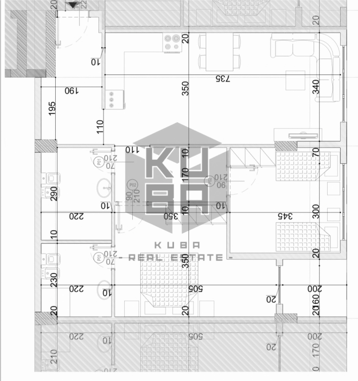 Prezzo Occasione/m2 a Paskuqan. Appartamento 2+1+2 in Vendita vicino alla moschea. 99'500€/91 mln lekë