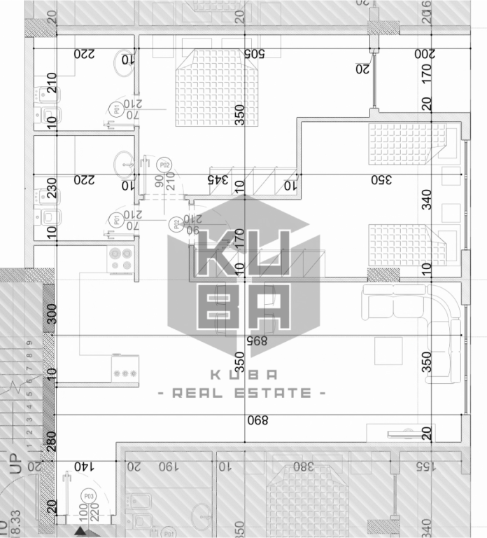 Occasion Price/m2 in Paskuqan. 2+1+2 Apartment for Sale near the mosque. 100'600€/92 mln lekë