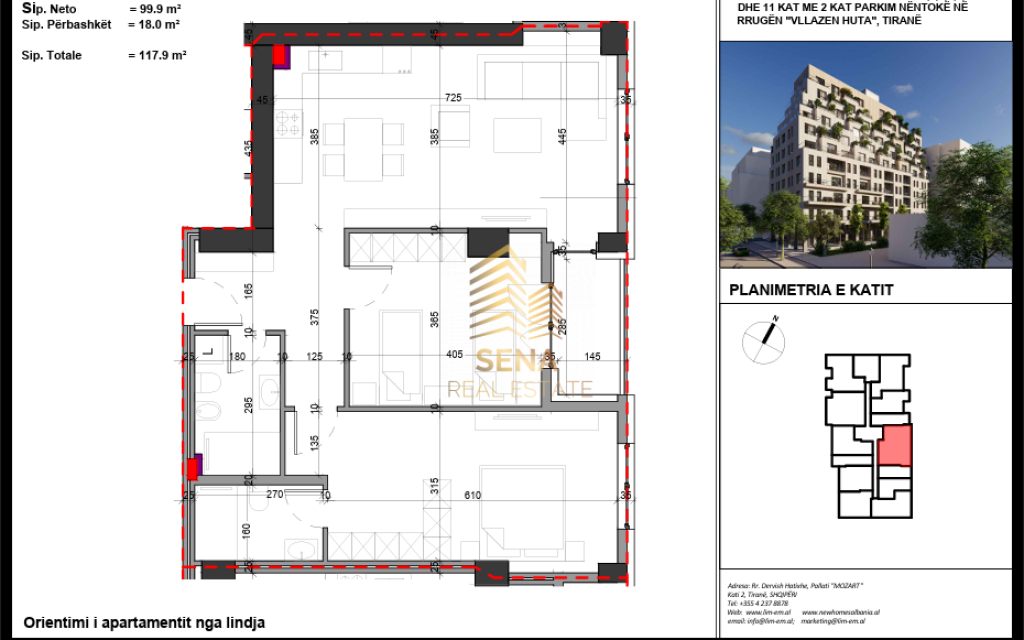 In vendita, Appartamento 2+1+2 +Blk, Sol Residence- Brryli, 247.600 Euro