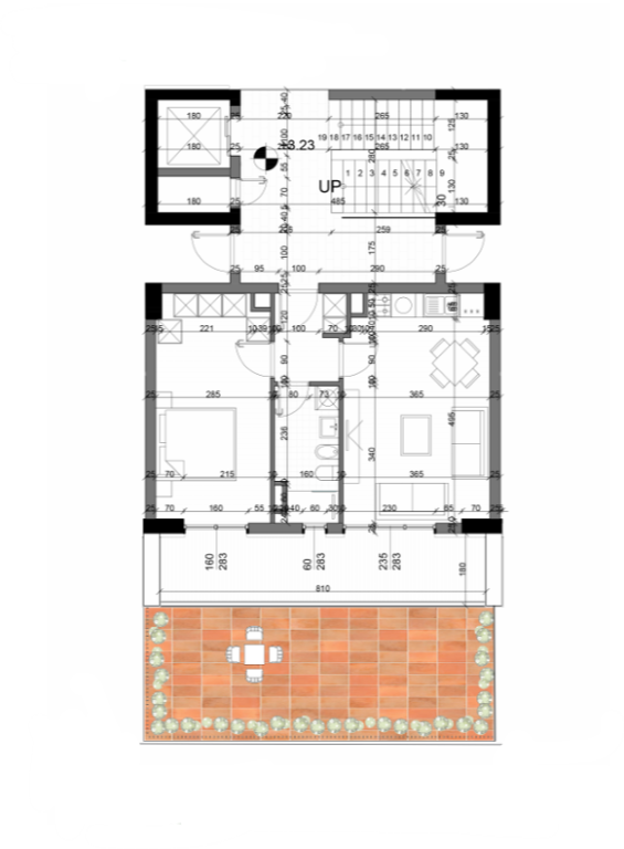SHITET APARTAMENT 1+1 ME VERANDË, 1 POST PARKIM | TULIPAN RESIDENCE – PRANË TEG