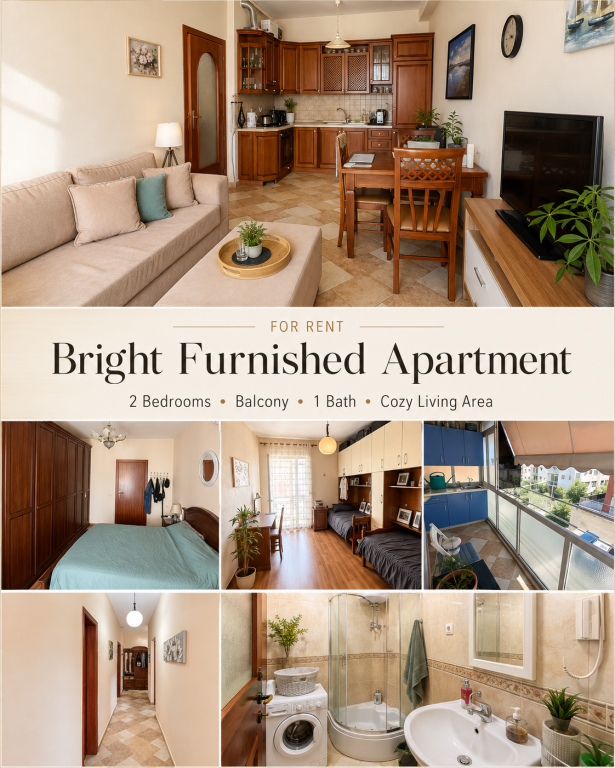Qera Apartament 2+1 shkolla harryfultz rruga panorama