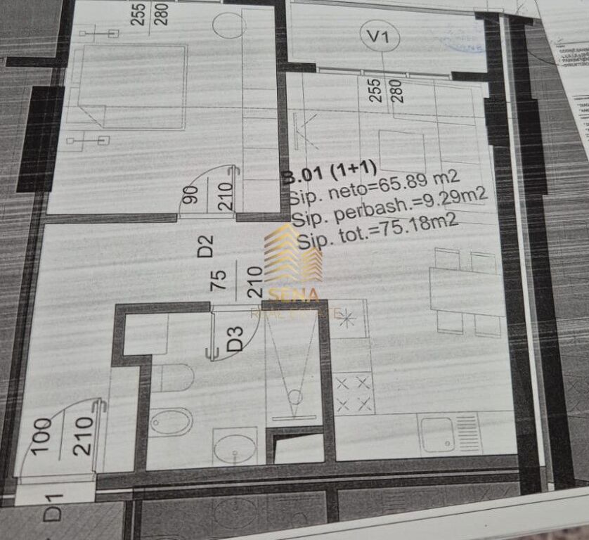 Shitet, Apartament 1+1+blk, Golden Gate Residence, 137. 000 Euro
