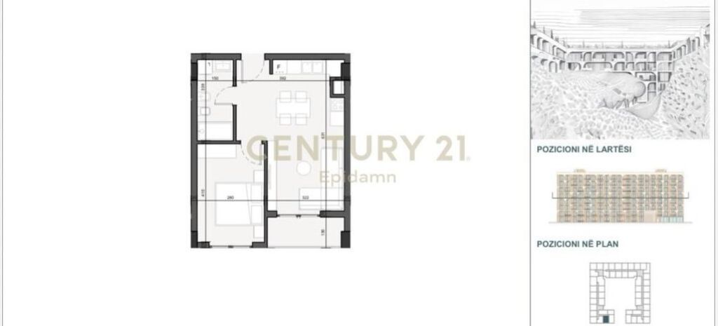 Appartamento 1+1 in vendita a Lunarch Residence Mali i Robit !