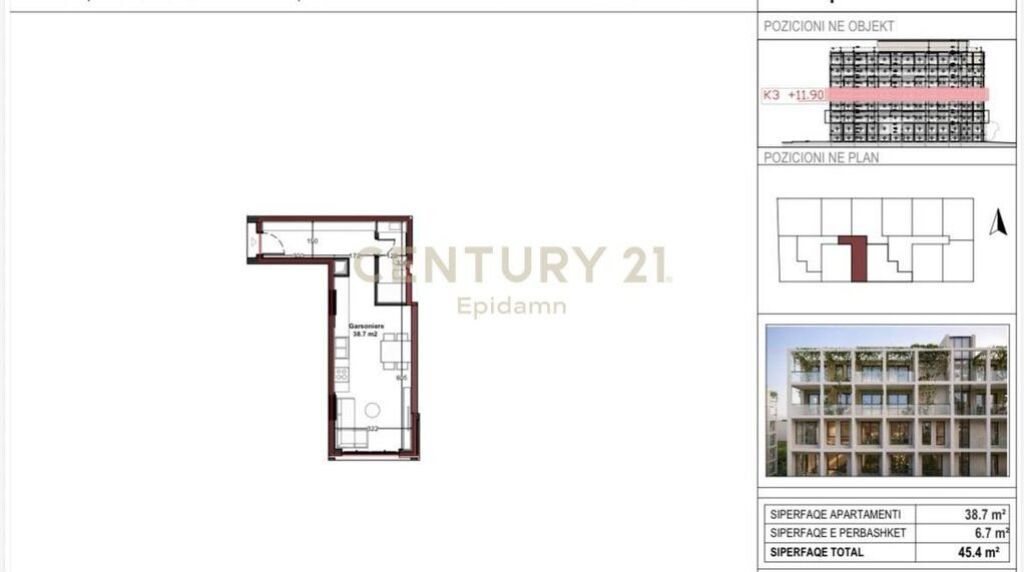 EXCLUSIVE! Studio for sale at the Residence “Mes Pishave” Mali i Robit !! 49,940 €